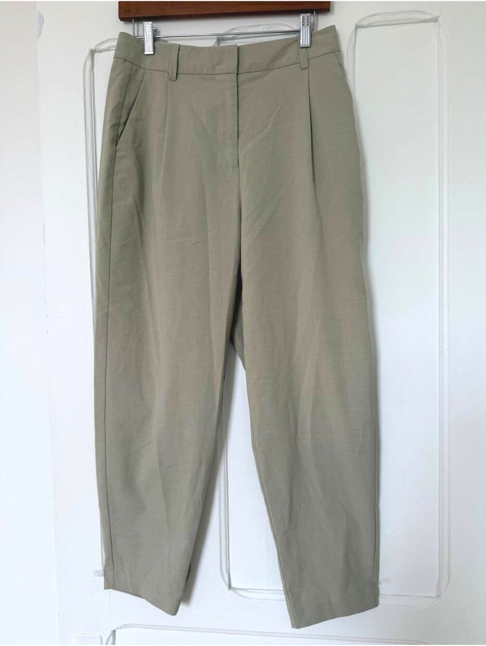 NWT Frank And Oak Amelia Balloon Pant High Rise Vintage Fit Trousers, Tan, US 6